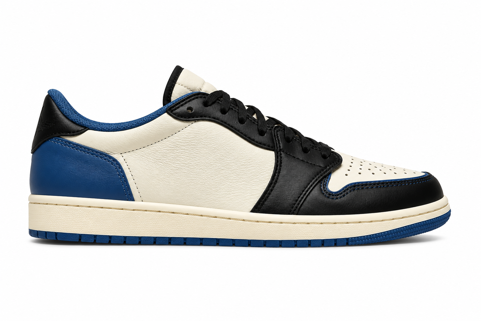 1 Retro Low "Sail Black Military Blue"