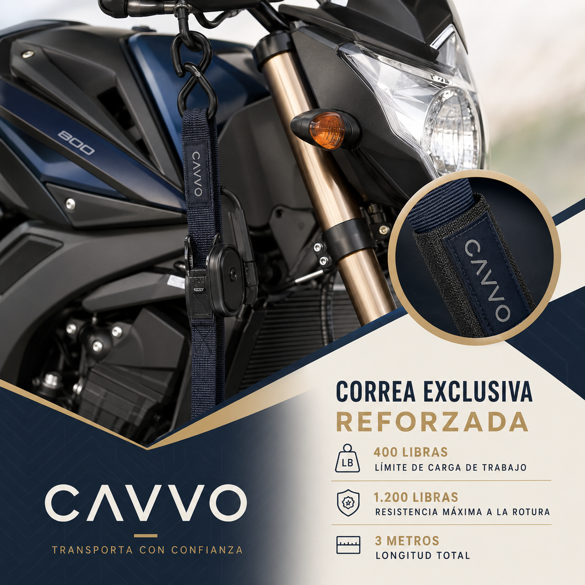 Correa Automática Retráctil CAVVO